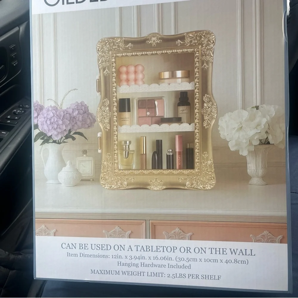 Gold Gilded Display Shelf